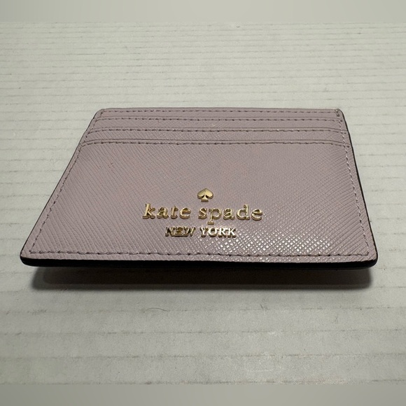 Kate Spade Madison Studded Faux Pearls Small Slim Card Holder, Lilac Moon - Picture 5 of 6